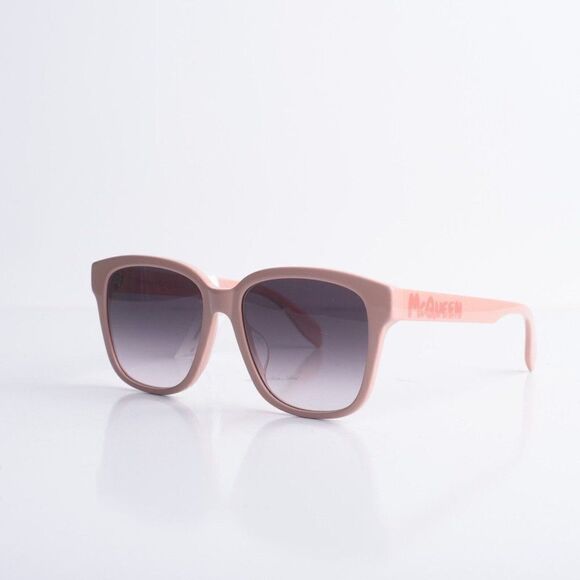 Alexander McQueen AM0331SK Sunglasses Women's Pink Rectangular 56 17 145 NWT - Picture 1 of 4